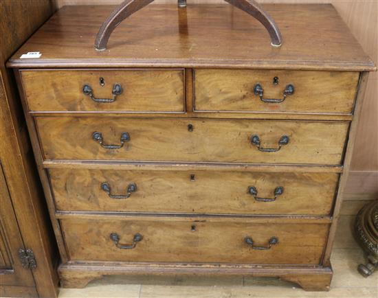 A George III mahogany chest of drawers, W.95cm
